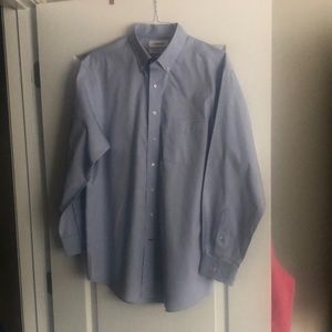 Cremieux Plain Blue Dress shirt
